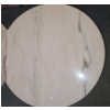Image 5 : Vintage Marble Top Coffee Table 48 W, 20 D, 15 T and Marble Top Side Table 15" Diameter Top, 18 T 