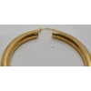 Image 5 : 585 Italy Yellow Gold Hoop Earrings (11.6 Grams Total)