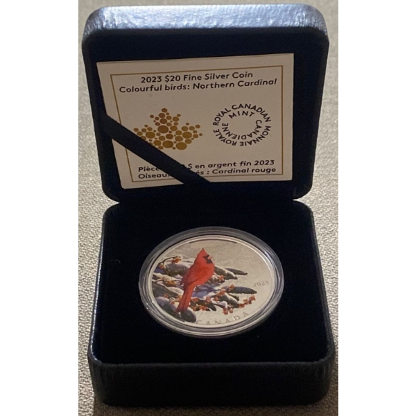 2023 $20 Northern Cardinal Fine Silver Coin 31.39 Grams