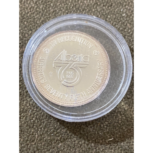 Commemorative Medallion Celebrating Alberta's 75th Anniversary (1980)