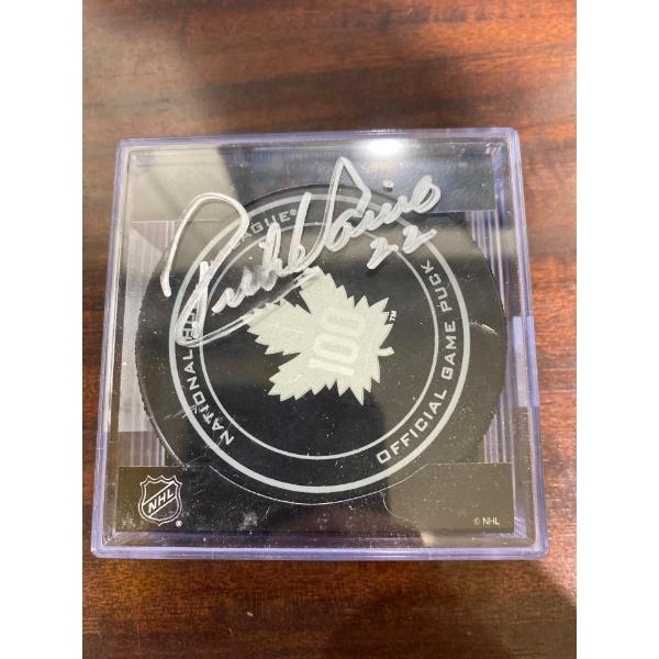 Rick Vaive Signed Game Puck