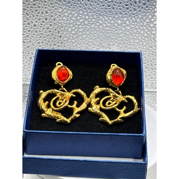 Christian Lacroix Heart Clip-on Earrings