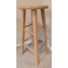 Image 3 : Wooden Directors Bar Stool with White Canvas Seat & Backless Bar Stool