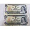Image 2 : 3 uncut 1:2 Canadian 1973 $1.00 Bills Prefix: ECR ECV ECP