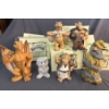 Image 1 : Krystonia Hand Painted Figurines, Made in England w/ Certificates,  6  Pieces - Lrgest ~7in Long