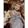 Image 3 : Porcelain Pair of Dolls (Largest 17T), Doll Rocking Chair & Box of Stuffies 