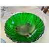 Image 4 : Indiana Glass Co. Recollection teal covered butter or cheese dish, featuring the decorative Madrid 