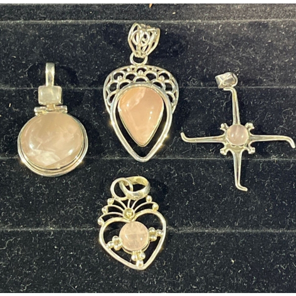 Collection of Pink Stone Pendants