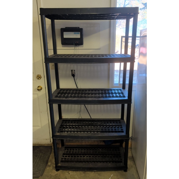 5 Tier Utility Shelf - 6 Feet Tall - Easy Assembly