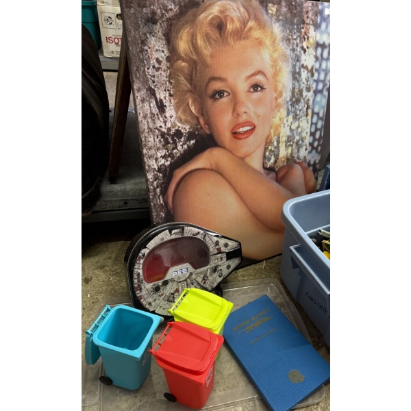 Print Of Marilyn Monroe w/Hobbyist Tote Of Building Toys