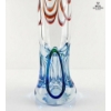 Image 4 : Vintage Hand-Blown Italian Art Glass Vase, Murano Handkerchief Style Vase A Ruffled Rim.16''INCHES H