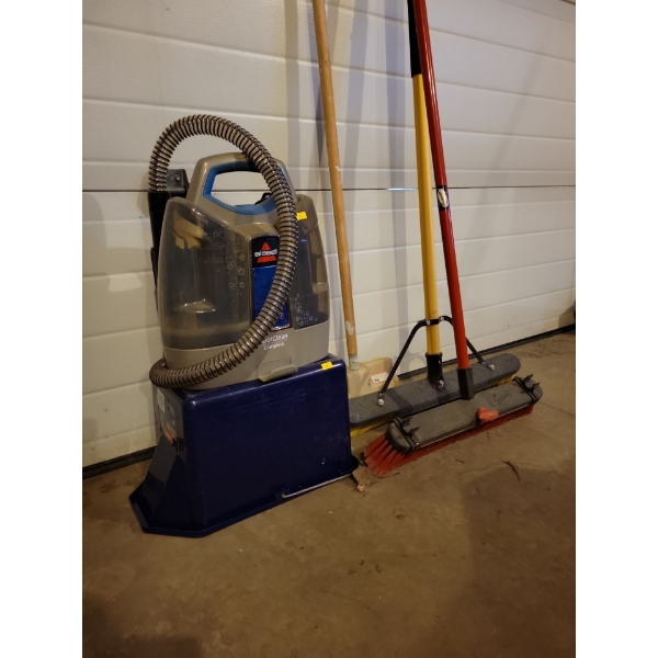 BISSEL Spot Clean Complete Carpet Cleaner w/ Assorted Shop Brooms 
