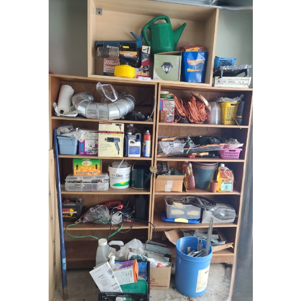 MDF Shelves and:B&D DR 220 and King Canada 8309 Electric Drills, Burgess Fogger, Hot Air Gun,more!