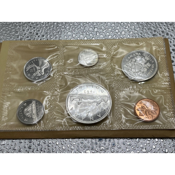1963 Canadian Uncirculated Coin Set 43g 80% Silver