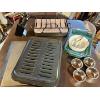 Image 1 : New Roaster New knife set baking sheet set of small side bowls, casserole dish with lid & cream bowl