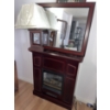 Image 1 : Electric Fireplace with Mirror and Lamp