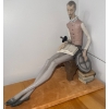 Image 2 : Lladro Porcelain Figurine - Don Quixote Seated Reading 9x19x15.75 Made In Spain 