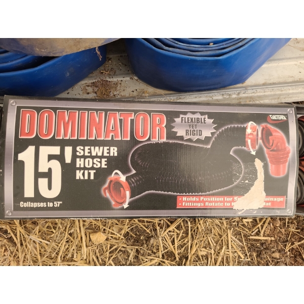 Heavy Duty Commercial Hoses & Dominator 15' Sewer Hose Kit