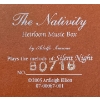 Image 2 : Nativity Music Box Adolpho Simeone "Silent Night B0718' w/ Watercolor Church Art 10x12 