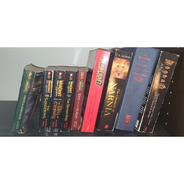 Selection of Books: Warcraft, Narnia, Diablo