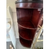 Image 1 : 2 x vintage (appears) mahogany corner bookcase or curio cabinet