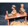 Image 3 : Anri Carved Wooden Stoppers w/ Benches 8 W, 3.5 D, 6 T/ 7 W, 2 D, 5 T and Last Suppers 6 W, 2 D, 3 T