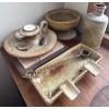 Image 2 : Bundle Of Vintage Pottery w/ Brass Candle Outter