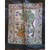 Image 6 : 3 Ornate Cusion Covers. 16 w x 16 l. Blue Table Runner & other Fabric Pieces