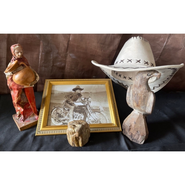 Western Themed Collection - Cowboy Hat Hand Carved Figurines & More 10T