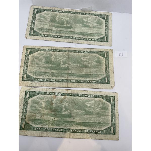  1954 $1 Canadian Banknotes