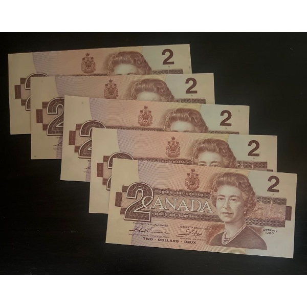 Crisp Uncirculated Canadian $2 Bank Notes - Birds Of Canada Series 