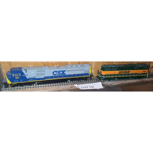 Model Diecast Locomotives CS 801 & BNSF 343