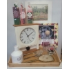 Image 1 : Decorative Wooden Tray Clock  Serving Dish  Friendship Candles & More