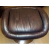 Image 3 : Faux Leather Swivel Chair & Ottoman (Some Wear & Tare)  35"w x 30"d x 41"tall