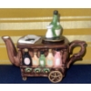 Image 3 : Wade Whimsies Figurines By Wade Ceramics & Decorative Teapot to Resemble a BarCart