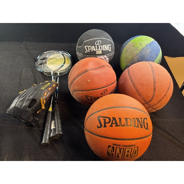 Athlete Essentials - Balls Rackets & Genuine Leather Baseball Glove 