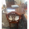 Image 6 : 10 Piece 1940s Flamed Duncan Phyfe Mahogany High Gloss Dining Room Set
