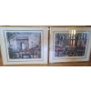 Image 1 : Paris: L'Arc de Triomphe and Le Moulin Rouge Prints 19 X 16, Framed Under Glass 