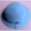 Image 3 : Blue Felt Hat with Ribbon and Brown Fur Hat with Decorative Floral Hatbox