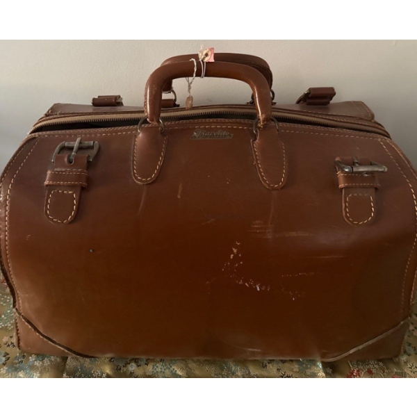Vintage Genuine Leather Doctors Bag - Contents Included 20L