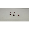Image 6 : 5 Heart Cut Natural Mandarain Spessartite Garnets, Totaling 4.24ct, Measuring 5.9x5.9x3.38mm