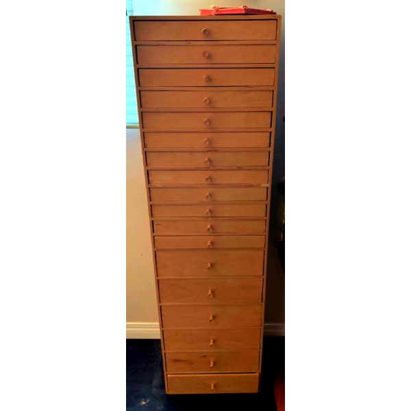 Vintage Jewelry Cabinet / Sheet Music Holder / Trinket Organizer 14x14x66