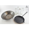 Image 3 : Rustic Steel Pan 10''INCHES WIDTH And Metal Bowl 15''INCHES WIDTH.