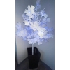 Image 3 : LED Artificial White Leaf Ficus Maple Bonsai Tree in Pot  77" tall 