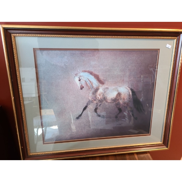 Horse Print in Frame 27 X 22 (Facing Left)