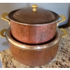 Image 3 : 3 Piece Scanpan Classic 3 Frying Pans w/ Large Copper Cookers & Chrome Tea Pot