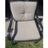 Image 2 : Outdoor Patio Chairs.  3 x Heavy Duty w Seat & Back Cushions.  Large 27 w, 36 h, 27 d.  