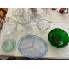 Image 1 : Indiana Glass Co. Recollection teal covered butter or cheese dish, featuring the decorative Madrid 