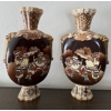 Antique Japanese Satsuma Vases 11T - Very Heavy