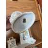 Image 5 : Christmas serving trays, glass decanter, bowl and vintage iridescent ceramic lady head. 